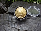 24k Gold Plated Confederate Staff Officers Coat Button With Free Button Case