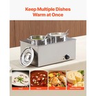 Uimoso Dual 6 34qt Commercial Soup Warmer With Two Pots For Food Heating
