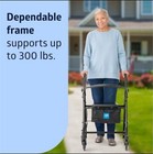 Medline Lightweight Aluminum Rollator Walker     4 Wheel Mobility Aid With Seat