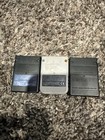 Lot Of 3 Official Sony Playstation Ps1 Oem Ps2 Memory Card Scph-1020 Scph-10020