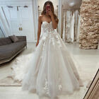 Beach Wedding Dresses Off Shoulder Long Sleeves Tulle Lace Bridal Gown Train