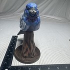 Hand-carved   Painted Wooden Blue Bird No Signature