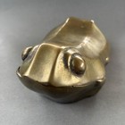 Rare Vintage Brass Hinged Frog Trinket Box Clean And Nice Quality Korea 6    Euc