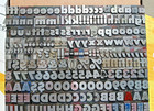 Lot  250 Vintage Letterpress Mix Letters Type Printers  48pt Font