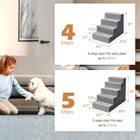 4-steps Dog Stairs For High Bed Couch Foam Pet Ramps W  Non-slip Removable Cover