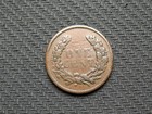    old Copper Coin  U s  Civil War Token  1863 One Cent Indian Head  Lot 153us