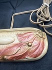 Art Nouveau Deco Vintage Cast Metal Wall Lighting Sconce Floral Paint Leaves
