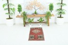 Turkish Door Mat Small Rug 2x3 Handmade Vintage Oushak Mini Rug Bath Carpet 913