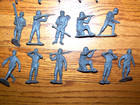 Lot Of 16 Marx 54mm Gray German Soldiers