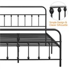 Metal Bed Frame Twin full queen king Mattress Foundation Storage High Headboard