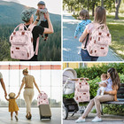 Diaper Bag Backpack  Baby Girl Diaper Bag For Mom  Large Pink Floral Diaper Bag 