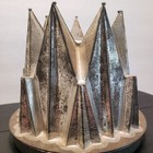 Rare Antique 19thc 7 Point Crown Tin Pudding Jelly Mold Fabricado Portugal