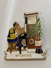 Vintage Lions Club Pins Pendants Wyoming Jackson Hole Oregon Trail Lot Of 5