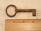 Atqe Lg  Hand Forged Hollow Barrel  Cast Iron Padlock Gate Lock Jail Cell Key