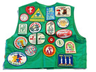 Vtg Early 90s Girl Scouts Usa Uniform Vest Green Patches Connecticut Trails 14