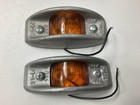  2  Pm Peterson 123a Cast Aluminum Armored Clearance Trailer Marker Light  Amber