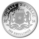 2014 Somalia 1 Oz Silver Elephant Bu