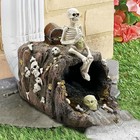 Luminous Skeleton Sculpture Gutter Downspout Extender garden Statue 