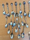 Vintage Lot Of 33 Collector Travel Souvenir Small Spoons Mostly Usa States