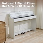 Mustar White 88keys Upright Fully Weighted Digital Piano Keyboards For Beginners