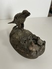 J e Stevens Eagle Eaglets Cast Iron Mechanical Bank Antique Jan 23  1883 As Is