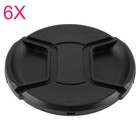 6pcs 55mm Front Lens Cap Cover Center Pinch Snap On For Nikon Sony Pentax