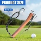 4 Pack Golf Brush Made From Hickory Wood  Club Groove Cleaner With Rope And
