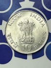 1969 India Centennial Mahatma Gandhi 1869 - 1948 0 800 Silver 10 Rupees Coin Bu