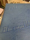 Vintage Stockton High School 1948 Blue And White Annual Yearbook Book 