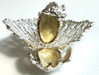 Peacock Silver Bejeweled Crystal Faux Pearl Hinged Trinket Box Ring Holder Large