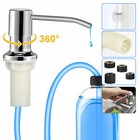 Stainless Steel 360   Sink Soap Dispenser Kitchen Hands Liquid Pump Bottle Tube