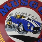 Vintage Musgo Gasoline Sign - Gas Oil Pump Service Station Porcelain Sign