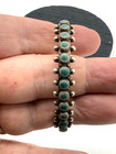 Vintage Navajo Sterling Silver Turquoise Petit Point Cuff Bracelet Sz 5 75 
