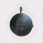 1800s Vintage No  10 Gate Marked Cast Iron Skillet With Fancy V Handle
