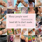 16 300 4mm Glass Seed Beads For Bracelet Making Kit With Letter Beads Charms Diy
