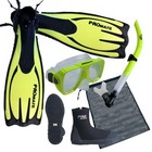 New Scuba Dive Mask Snorkel Boots Fins Package Gear Set