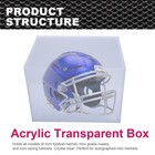 For Ballqube Mini Football Helmet Display Case - 7 Inch Display Holder