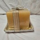 Dayton Hudson Corp Candle And Decorative Plate With Bow Presents Seasonal New