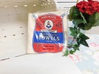 New Vintage Lot Old Fashion Flour Sack 3 Kitchen Towels Sno-wite Cotton Red Trim