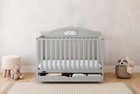 Story 5-in-1 Convertible Baby Crib With Drawer And Reversible Headboard  Pebble 