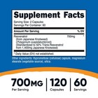Nutricost Resveratrol 700mg  120 Capsules - Gluten Free  Non-gmo  Vegan