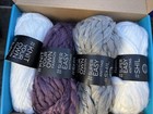 Knit Your Own Super Bulky Chunky Yarn Skein Lot Of 4   White Purple Gray