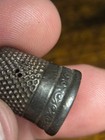 Antique Sterling Silver Sewing Embroidery Thimble Pair Size 8  9 Ornate
