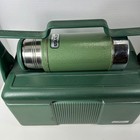 Vintage Aladdin Stanley Hammertone Green Lunch Box   24oz Thermos Combo Set