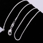 Men women s 925 Sterling Silver Tarnish-free Italian Snake Chain Necklace 16-24 