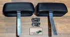 1969 Camaro Bucket Seat Headrest Assembly Pair W  Chrome Escutcheon Curved Style