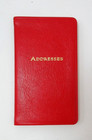 Address Book Leather Pocket Size  3x5  Soft Cover Graphic Image List 40 Red