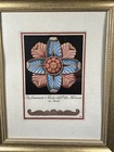 Antique Carlo Antonini Engraving Etching Rosette 1800   s Book Plate 22 Framed