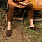 Men s Slip On Moccasin Slippers  Indoor outdoor Warm Fuzzy Comfy House Shoes    