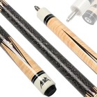 Pool Cue Stick 58    Canadian Maple Pro Billiard Cue  13mm Leather Tip  Anti